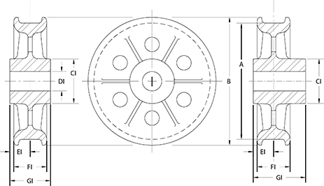 Unmounted Wheel Line Art